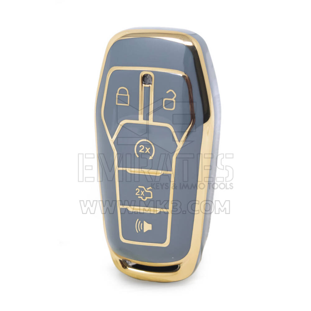 Capa Nano de alta qualidade para chave remota Ford Explorer 4 + 1 botões cor cinza Ford-A11J