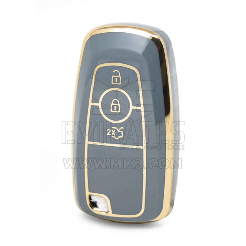 Capa Nano de alta qualidade para chave remota Ford 3 botões cor cinza Ford-B11J3