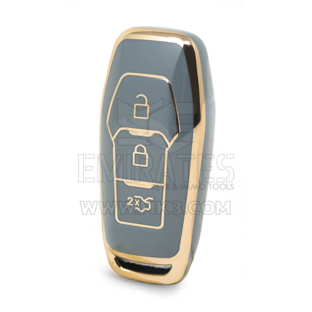 Capa Nano de alta qualidade para chave remota Ford Edge 3 botões cor cinza Ford-C11J