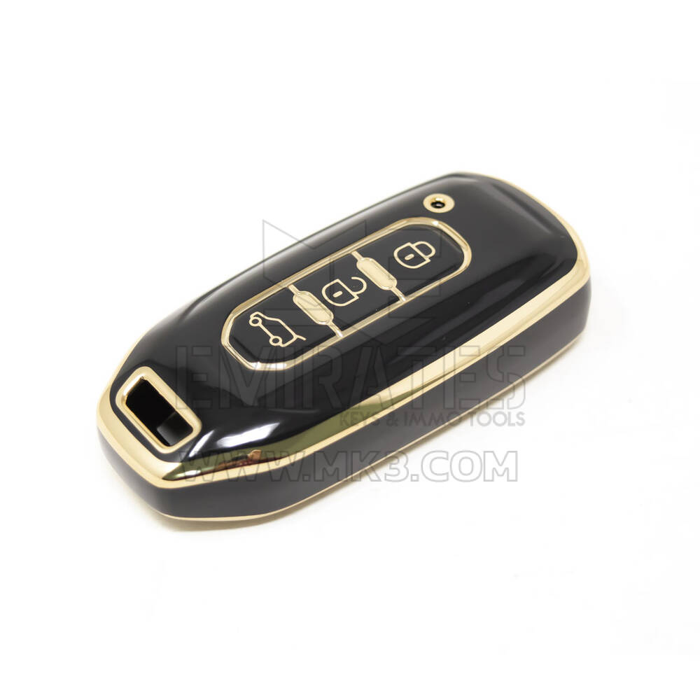 Novo aftermarket nano capa de alta qualidade para chave remota ford 3 botões cor preta Ford-H11J | Chaves dos Emirados