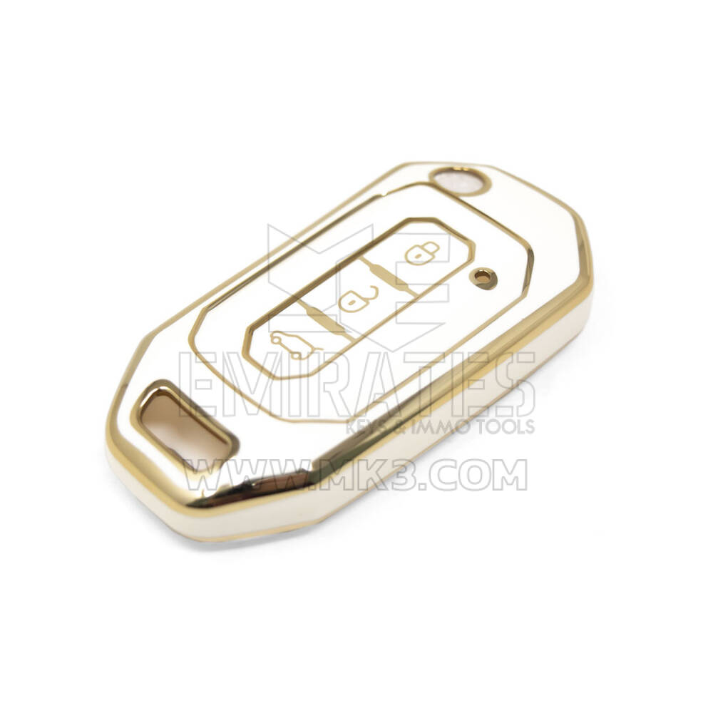 Novo aftermarket nano capa de alta qualidade para ford flip remoto chave 3 botões cor branca Ford-I11J | Chaves dos Emirados