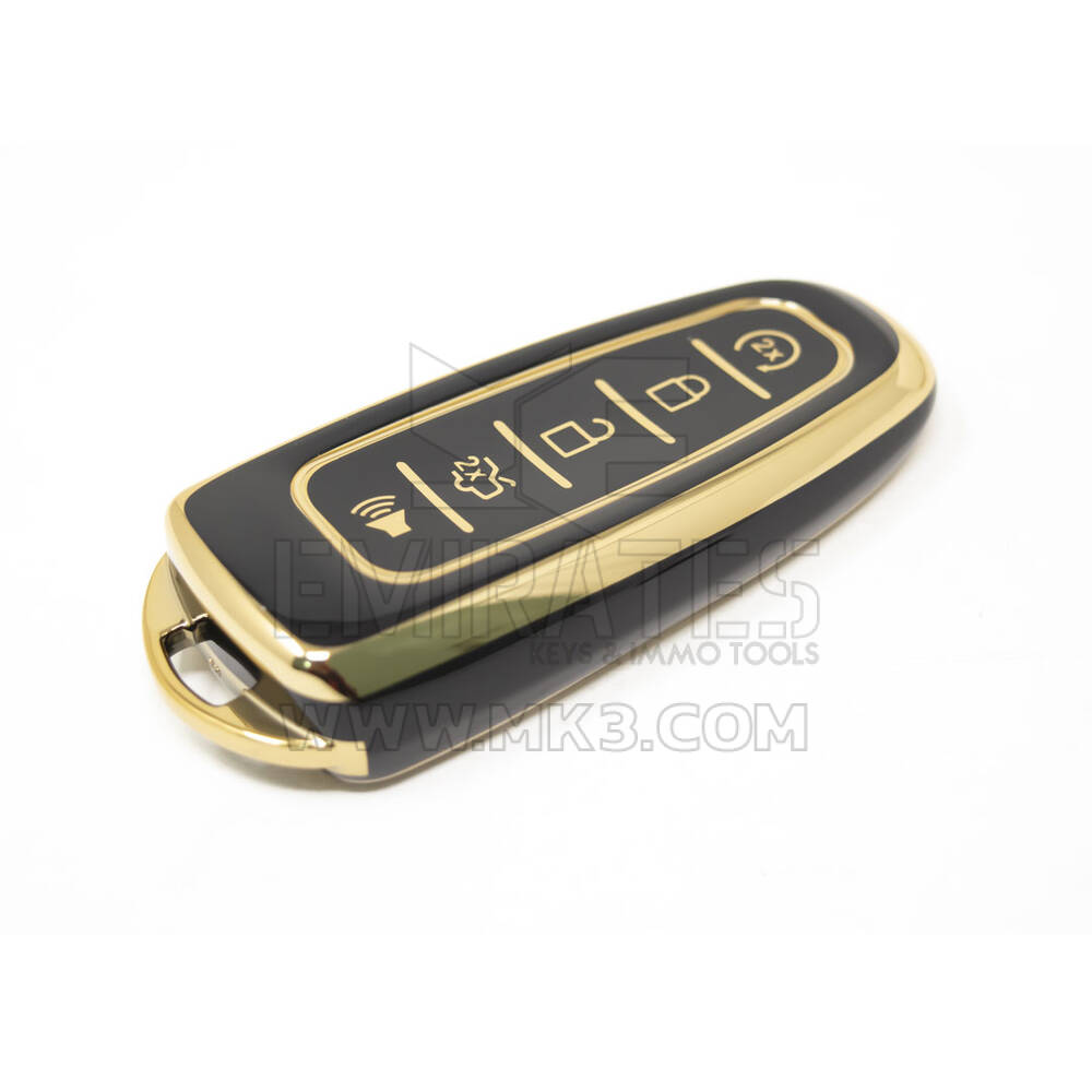Novo aftermarket nano capa de alta qualidade para chave remota ford 5 botões cor preta Ford-J11J | Chaves dos Emirados