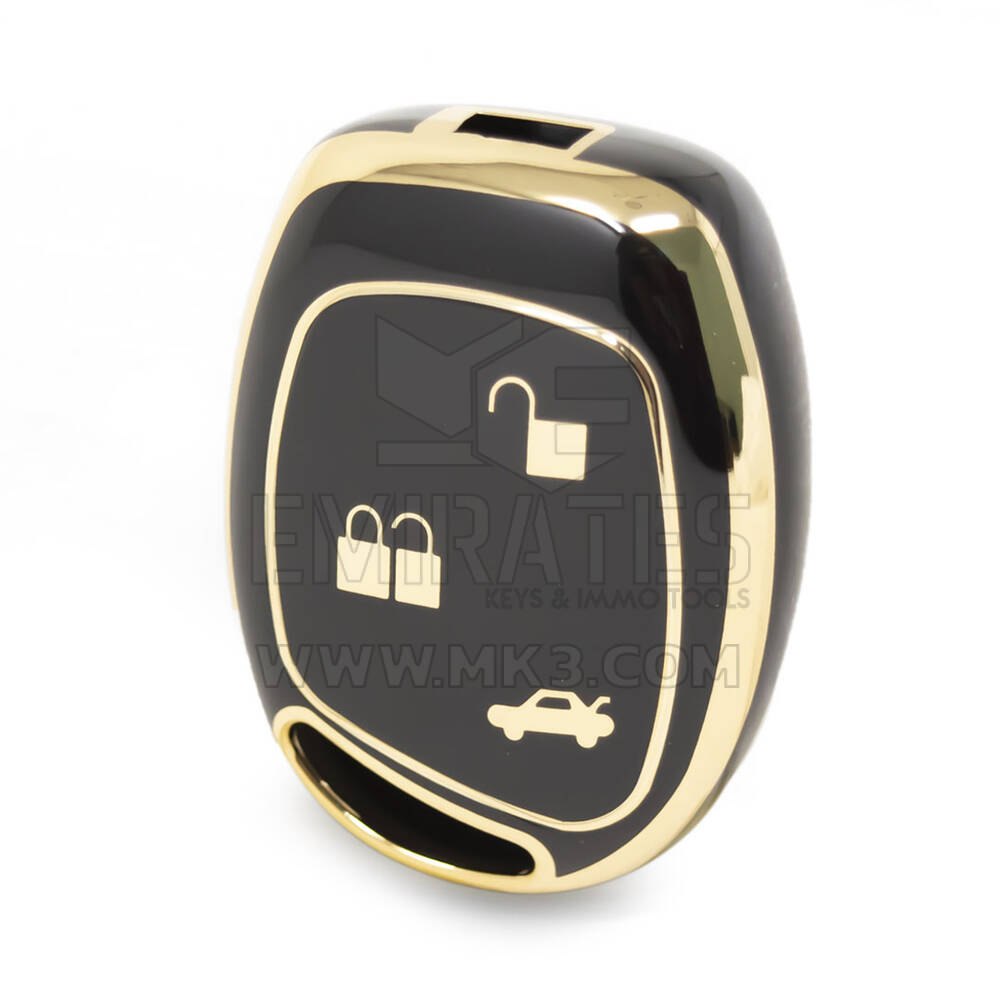 Capa Nano de alta qualidade para chave remota Ford 3 botões cor preta Ford-L11J