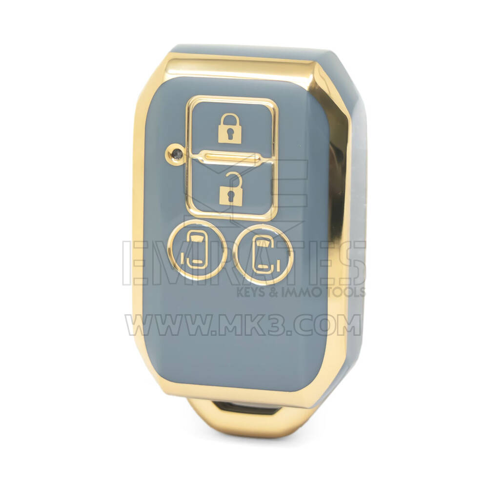 غطاء نانو عالي الجودة لمفتاح ريموت سوزوكي 4 ازرار لون رمادي SZK-B11J