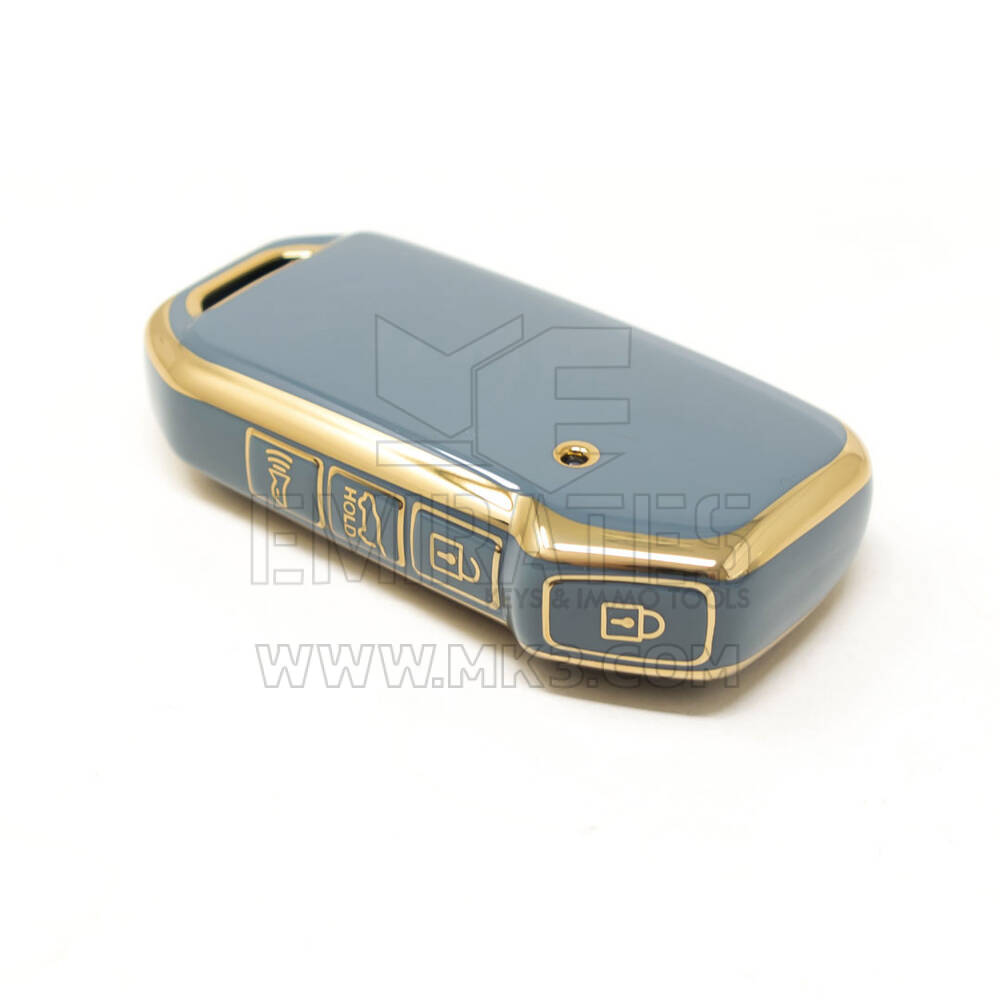 Новый высококачественный чехол Nano Aftermarket для Kia 2018-2022 Дистанционный ключ с 4 кнопками серого цвета KIA-C11J4A | Ключи Эмирейтс