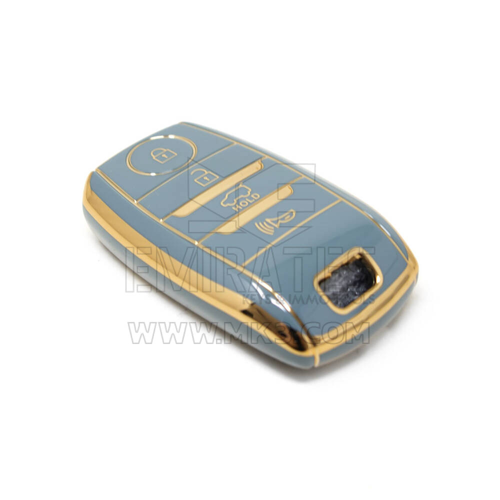 Новый Высококачественный Чехол Aftermarket Nano Для Дистанционного Ключа Kia 4 Кнопки Серого Цвета KIA-D11J4A | Ключи Эмирейтс