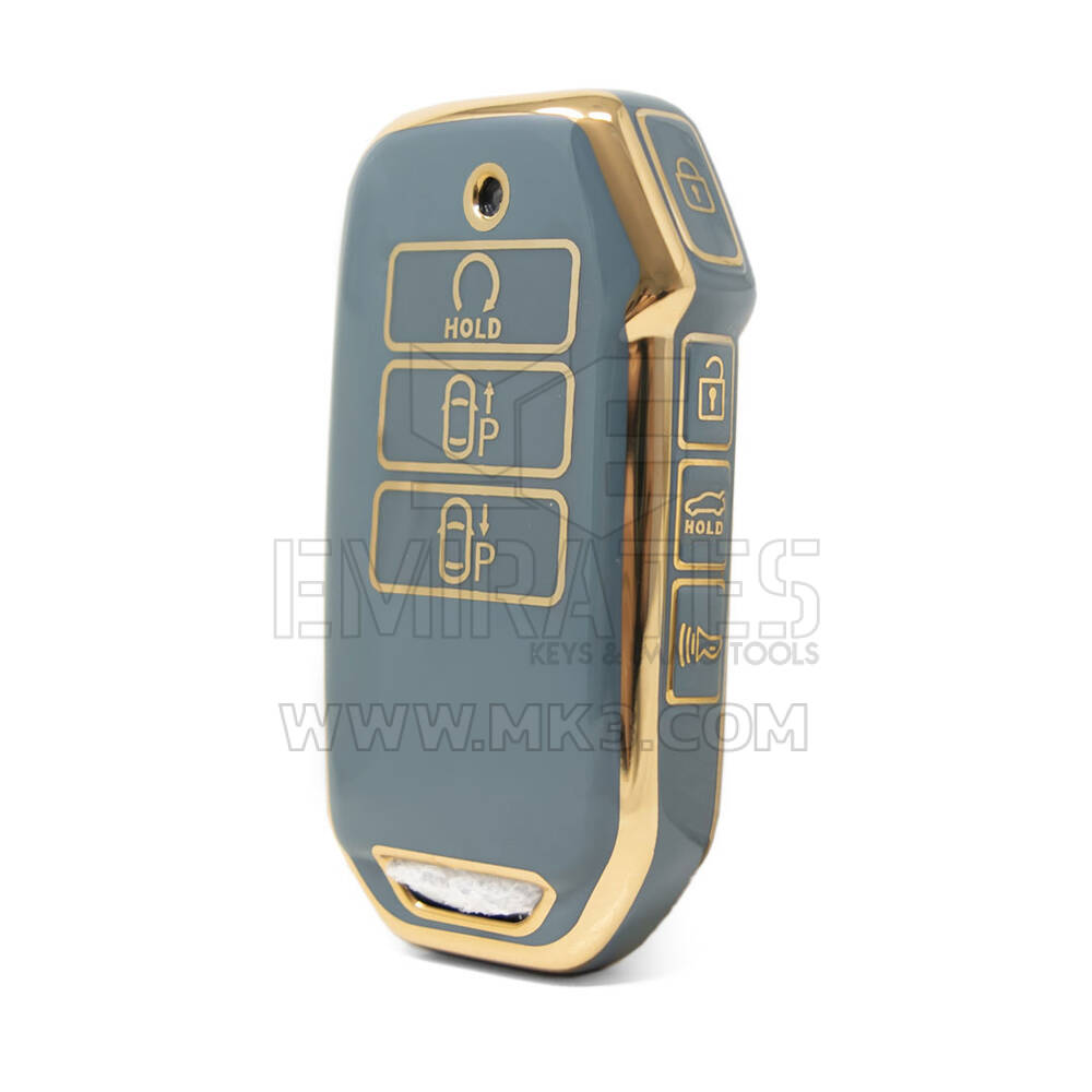 Нано-чехол высокого качества для дистанционного ключа Kia 7 кнопок серого цвета KIA-H11J7