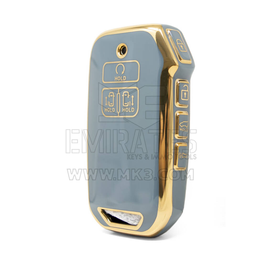 Чехол Nano высокого качества для дистанционного ключа Kia 7 кнопок серого цвета KIA-J11J7