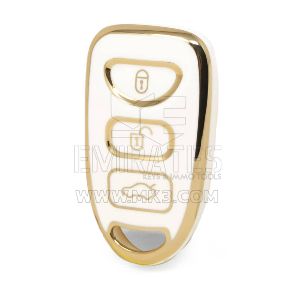 Чехол Nano высокого качества для дистанционного ключа Kia с 4 кнопками белого цвета KIA-P11J4