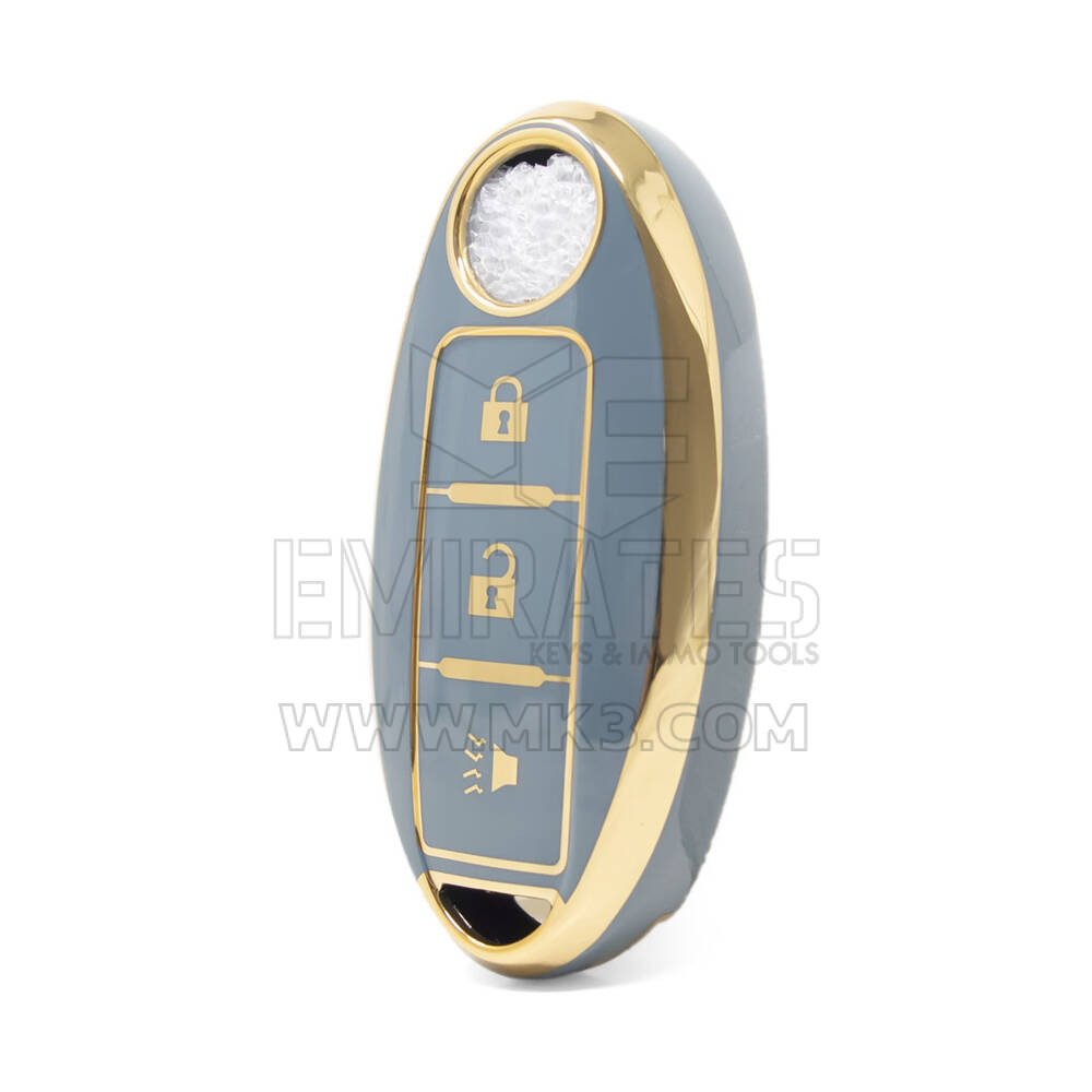 Cover Nano di alta qualità per chiave remota Nissan 2+1 pulsanti colore grigio NS-A11J3A