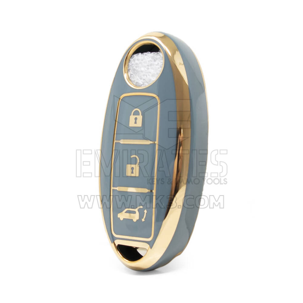 Cover Nano di alta qualità per chiave remota Nissan 3 pulsanti colore grigio NS-A11J3B