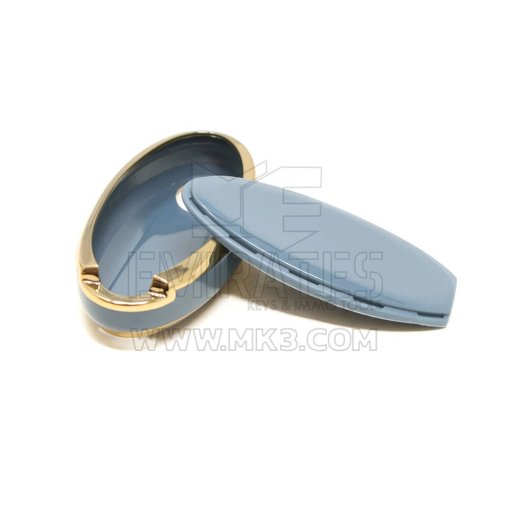 Nuova cover aftermarket Nano di alta qualità per chiave remota Nissan 3 + 1 pulsanti colore grigio NS-A11J4A | Chiavi degli Emirati