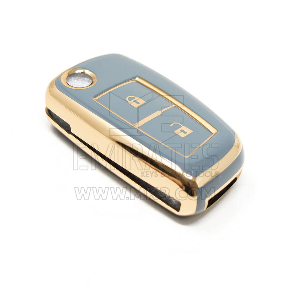 Nuova cover aftermarket Nano di alta qualità per chiave remota Nissan Flip 2 pulsanti colore grigio NS-B11J2 | Chiavi degli Emirati
