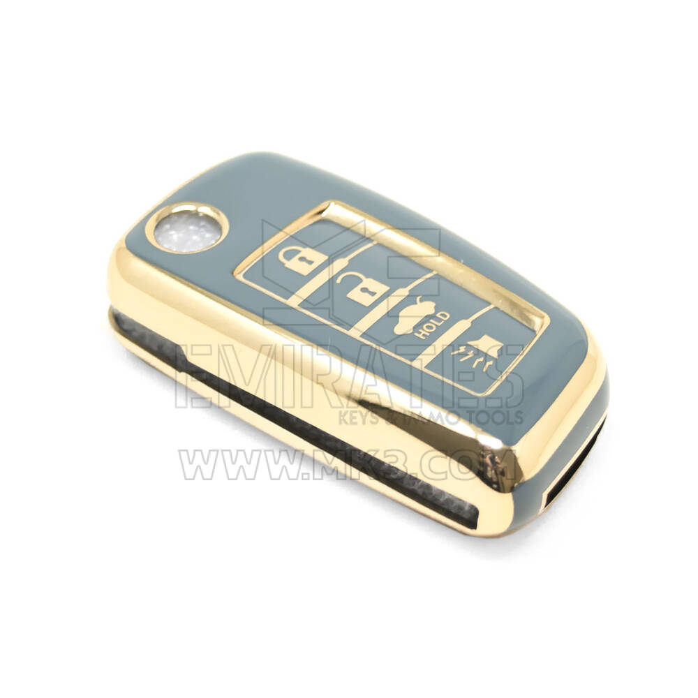 Nuova cover aftermarket Nano di alta qualità per chiave remota Nissan Flip 4 pulsanti colore grigio NS-B11J4 | Chiavi degli Emirati