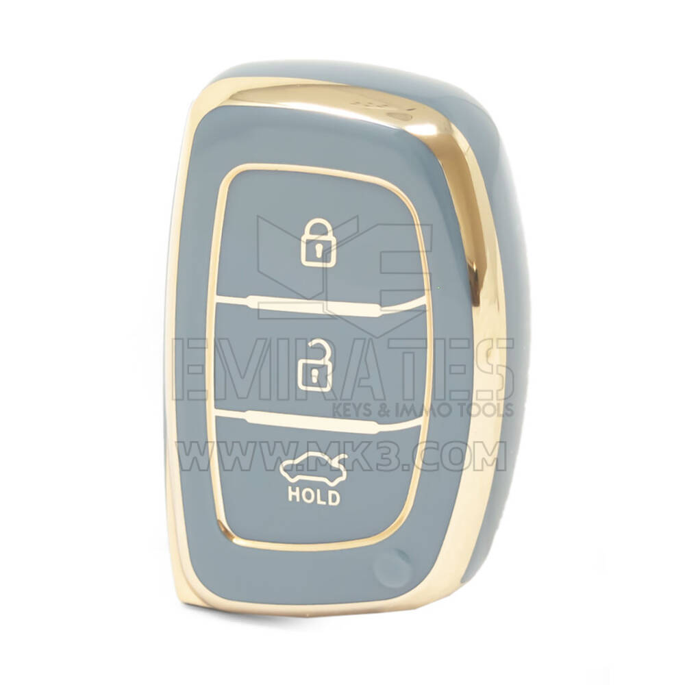 Funda Nano de alta calidad para llave remota Hyundai Tucson, 3 botones, Color gris, HY-A11J3A