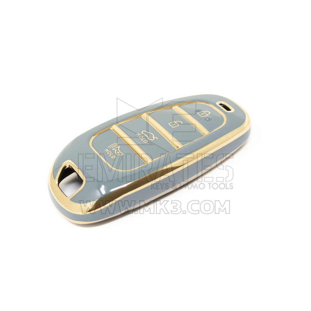 Nueva cubierta Nano de alta calidad del mercado de accesorios para llave remota Hyundai Sonata 3 + 1 botones Color gris HY-H11J4A | Cayos de los Emiratos