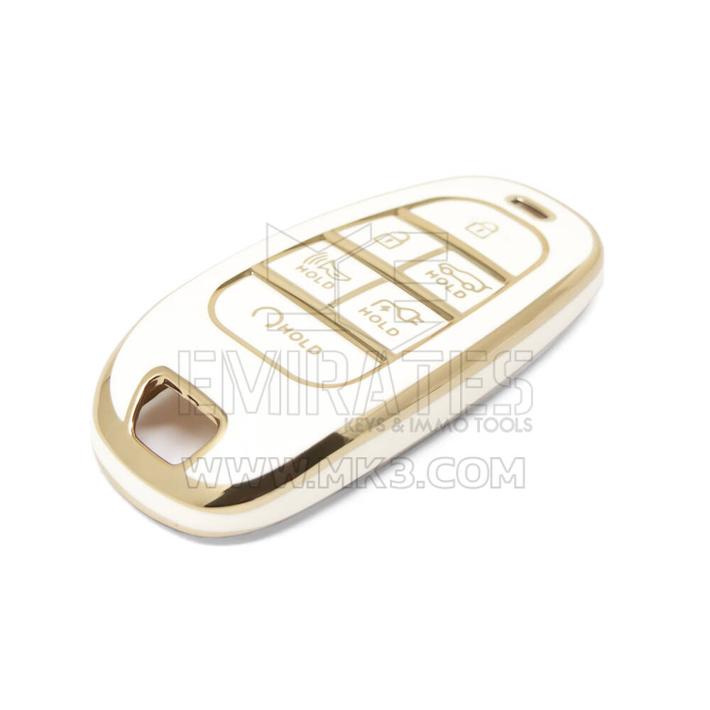Nueva cubierta de alta calidad NNano del mercado de accesorios para llave remota Hyundai 6 botones Color blanco HY-H11J6B | Cayos de los Emiratos