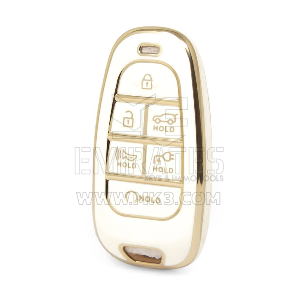 Funda Nano de alta calidad para llave remota Hyundai, 6 botones, Color blanco, HY-H11J6B