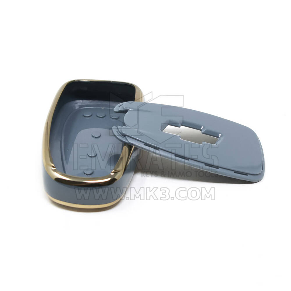 New Aftermarket Nano High Quality Cover For Chevrolet Remote Key 3 Buttons Gray Color CRL-B11J3B | Emirates Keys
