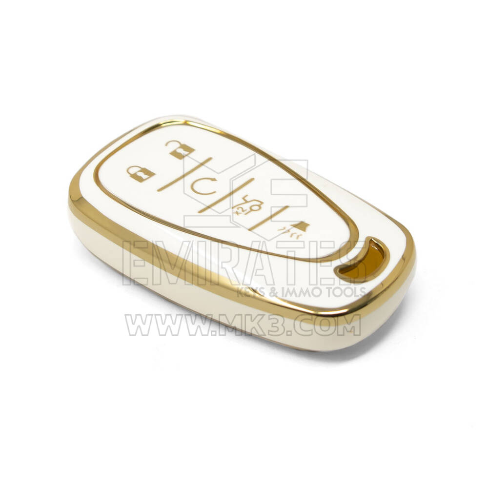 Nova capa nano de reposição de alta qualidade para chave remota chevrolet 4 + 1 botões cor branca CRL-B11J5A Chaves dos Emirados