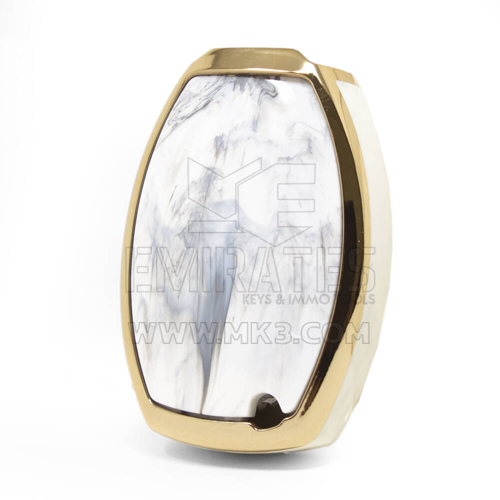 Нано-мраморный чехол для дистанционного ключа Benz 4B, белый Benz-A12J | МК3