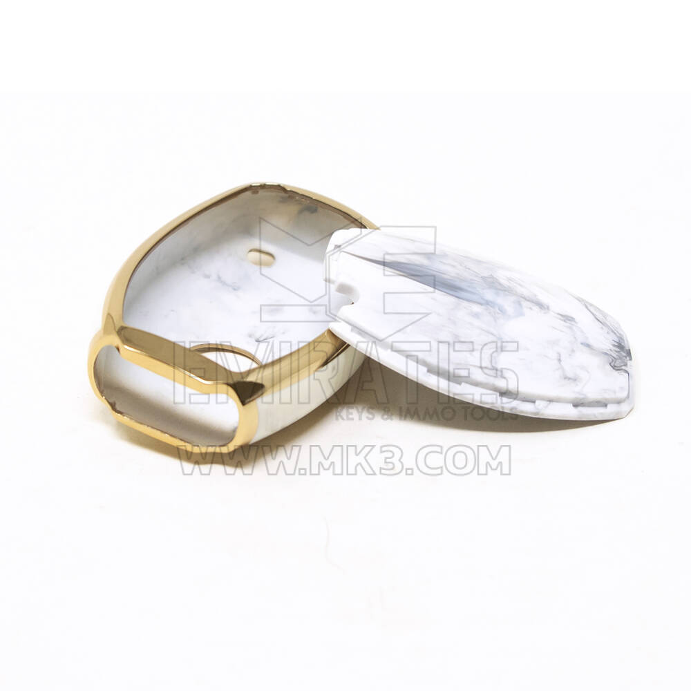 New Aftermarket Nano High Quality Marble Cover For Mercedes Benz Remote Key 4 Buttons White Color Benz-A12J | Emirates Keys