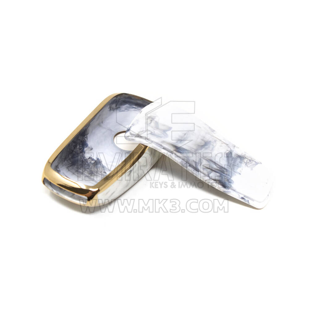 New Aftermarket Nano High Quality Marble Cover For Mercedes Benz Remote Key 3 Buttons White Color Benz-B12J3 | Emirates Keys