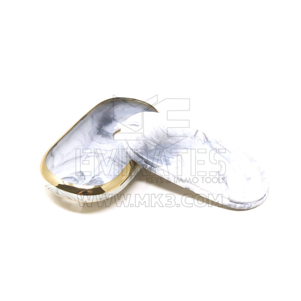 New Aftermarket Nano High Quality Marble Cover For Mercedes Benz Remote Key 3 Buttons White Color Benz-C12J | Emirates Keys