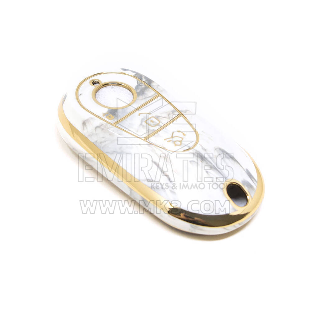Новый Aftermarket Nano Высокое Качество Мраморный Чехол Для Дистанционного Ключа Mercedes Benz 3 Кнопки Белый Цвет Benz-C12J | Ключи Эмирейтс