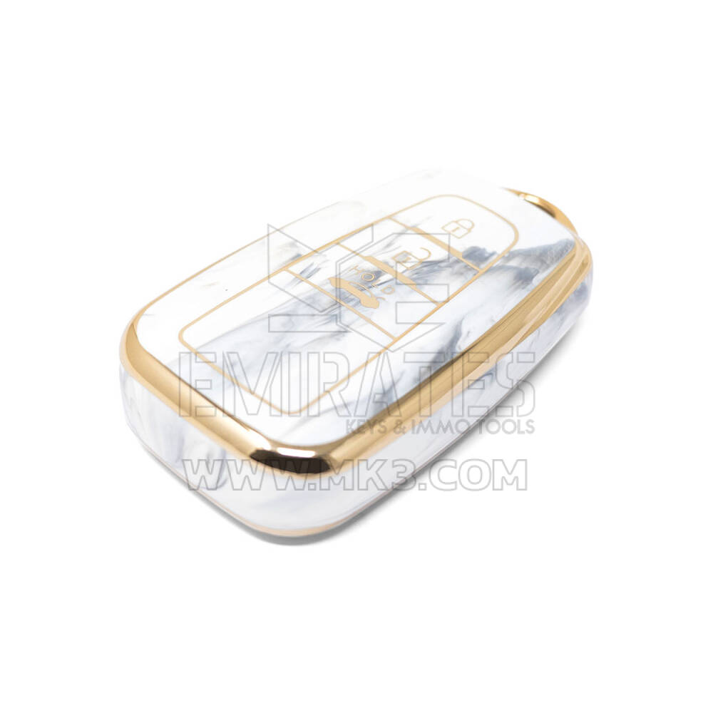 Nueva cubierta de mármol Nano de alta calidad del mercado de accesorios para llave remota Toyota 3 botones Color blanco TYT-B12J3 | Cayos de los Emiratos