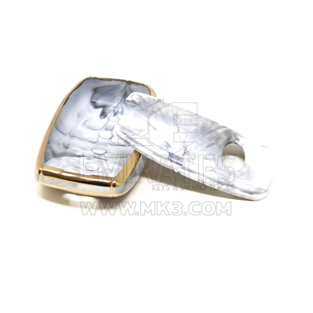 New Aftermarket Nano High Quality Marble Cover For Kia Remote Key 4 Buttons White Color KIA-D12J4A | Emirates Keys