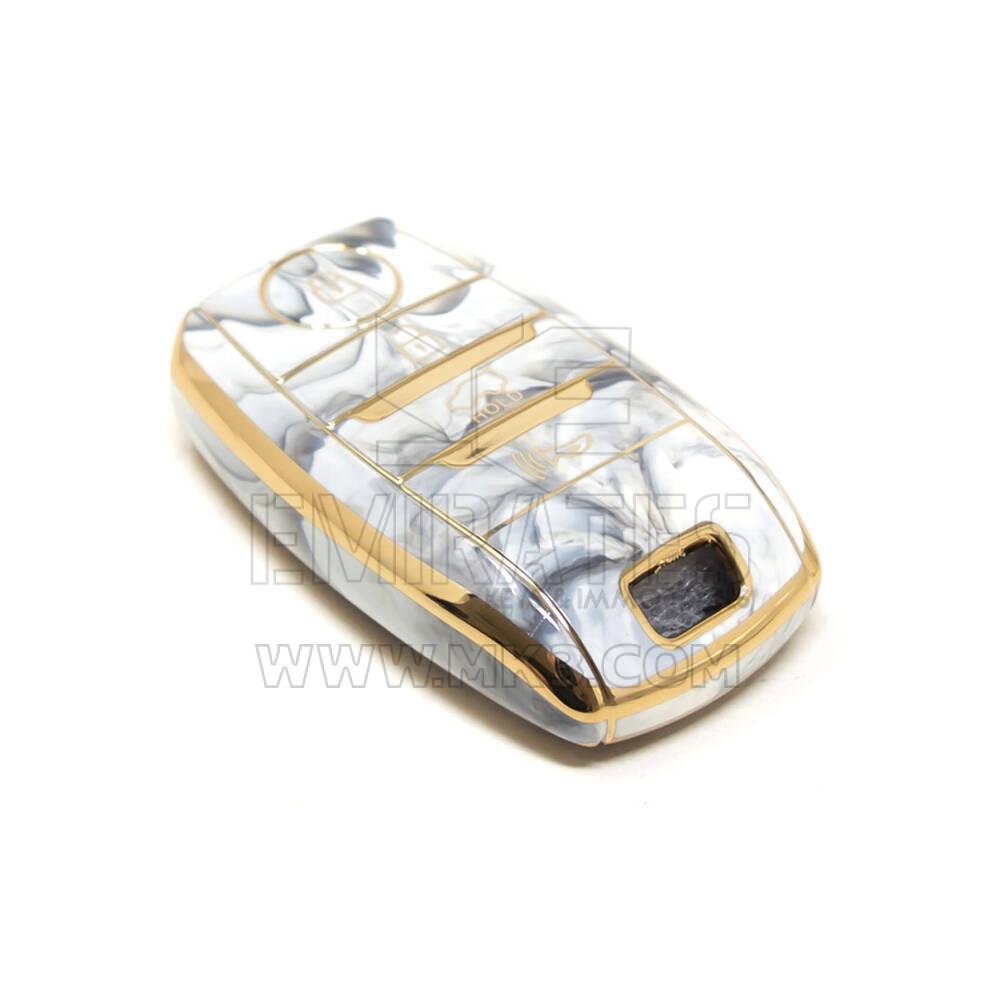 Новый Aftermarket Nano Высококачественный Мраморный Чехол Для Дистанционного Ключа Kia 4 Кнопки Белый Цвет KIA-D12J4A | Ключи Эмирейтс
