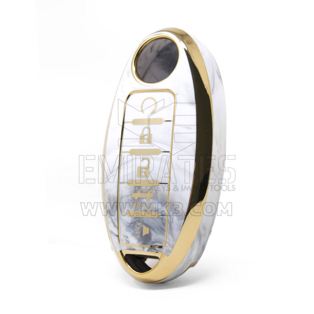 Cover in marmo Nano di alta qualità per chiave remota Nissan 5 pulsanti colore bianco NS-A12J5