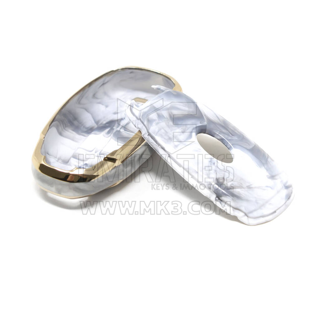 New Aftermarket Nano High Quality Marble Cover For Hyundai Remote Key 3 Buttons White Color HY-D12J3 | Emirates Keys