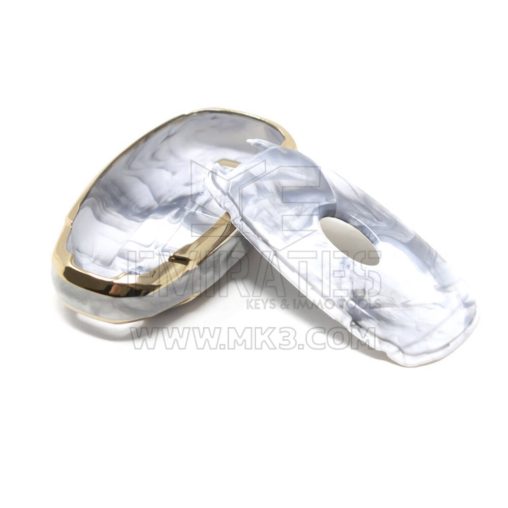 New Aftermarket Nano High Quality Marble Cover For Hyundai Remote Key 4 Buttons White Color HY-D12J4A | Emirates Keys
