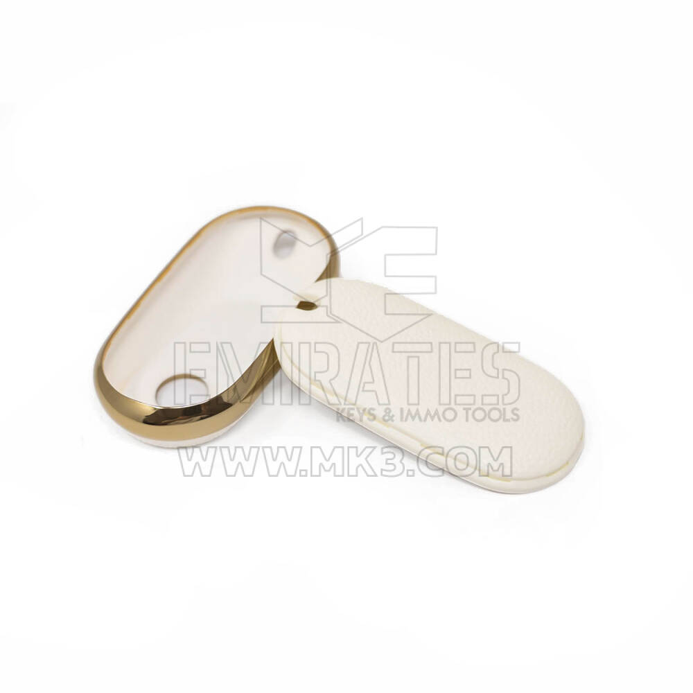 New Aftermarket Nano High Quality Gold Leather Cover For Mercedes Benz Remote Key 3 Buttons White Color Benz-C13J | Emirates Keys