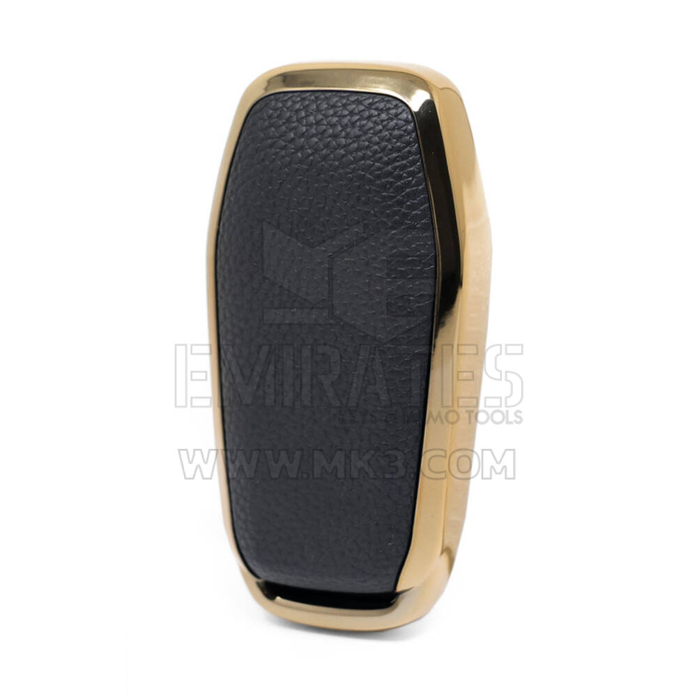 Capa de Couro Nano Dourada Ford Remote Key 5B Preto Ford-A13J | MK3