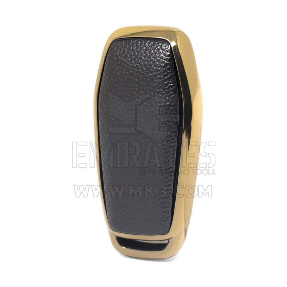 Capa de Couro Nano Dourada Ford Remote Key 3B Preto Ford-C13J3 | MK3