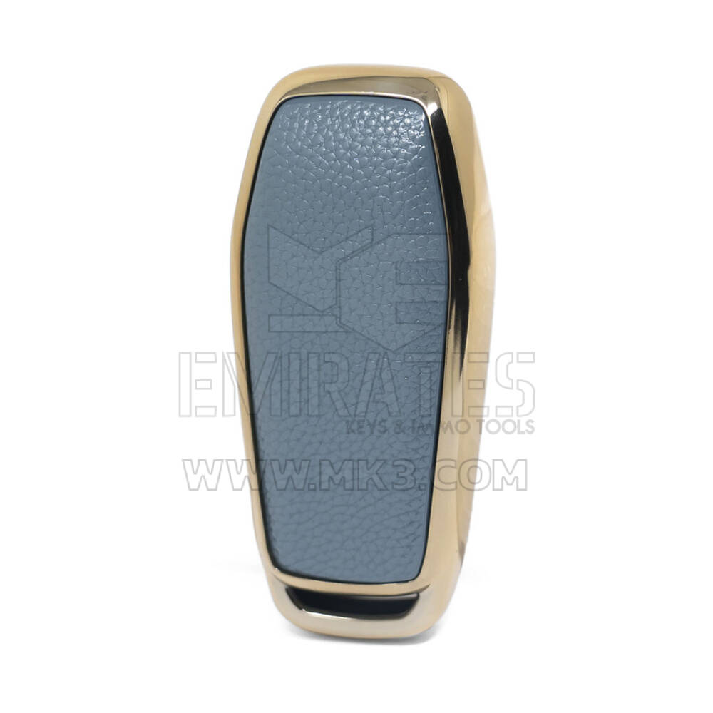 Capa de Couro Nano Dourada Ford Remote Key 3B Cinza Ford-C13J3 | MK3