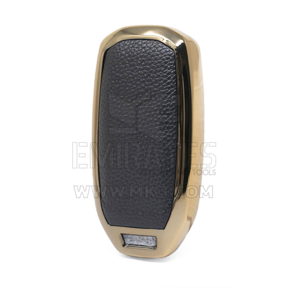 Capa de Couro Nano Ouro Ford Remote Key 3B Preto Ford-H13J3 | MK3