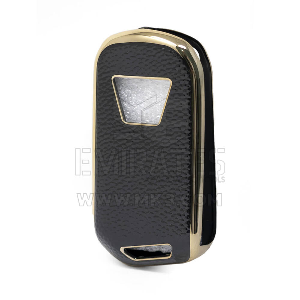 Cover in pelle Nano Gold per Mahindra Flip Key 3B Nera MHD-A13J | MK3