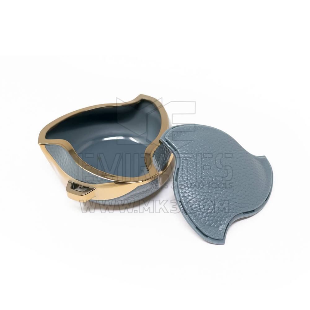 New Aftermarket Nano High Quality Gold Leather Cover For Neta Remote Key 3 Buttons Gray Color NT-A13J | Emirates Keys