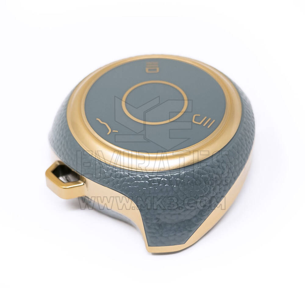 Nuova cover in pelle dorata aftermarket Nano di alta qualità per chiave remota Neta 3 pulsanti colore grigio NT-A13J | Chiavi degli Emirati
