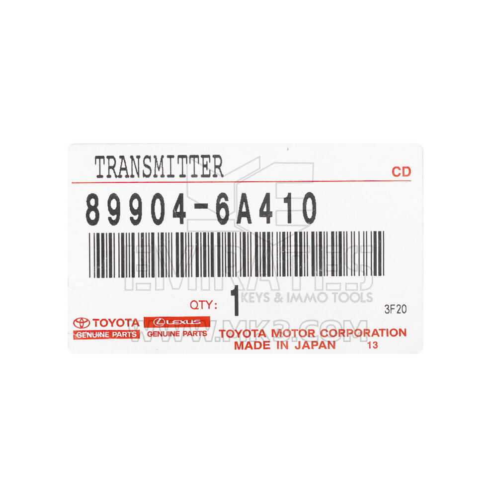 Yeni Lexus LX570 2021 Orijinal / OEM Akıllı Uzaktan Anahtar 3 Düğme 312/314MHz OEM Parça Numarası: 89904-6A410 / 899046A410 - FCC ID: HYQ14FLB | Emirates Anahtarları
