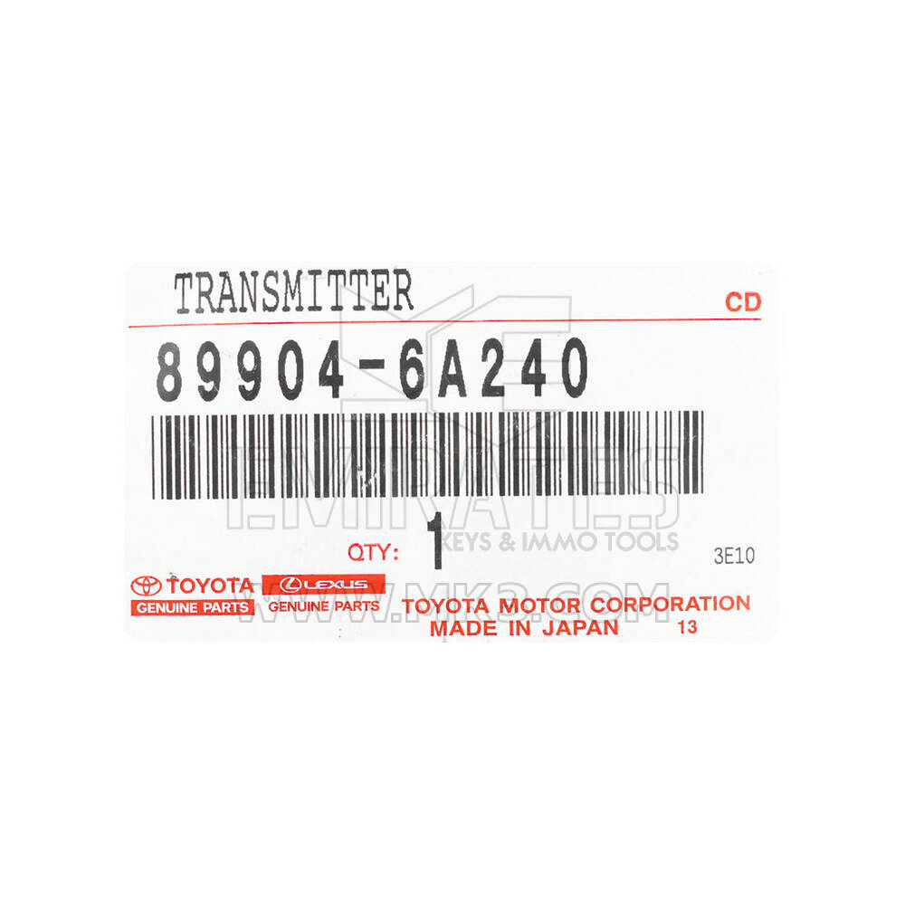 Llave remota inteligente original/OEM nueva para Toyota Land Cruiser Prado 2020 de 3 botones, 312,50/314,00 MHz, número de pieza OEM: 89904-6A240/89904-60U90 | Emirates Keys