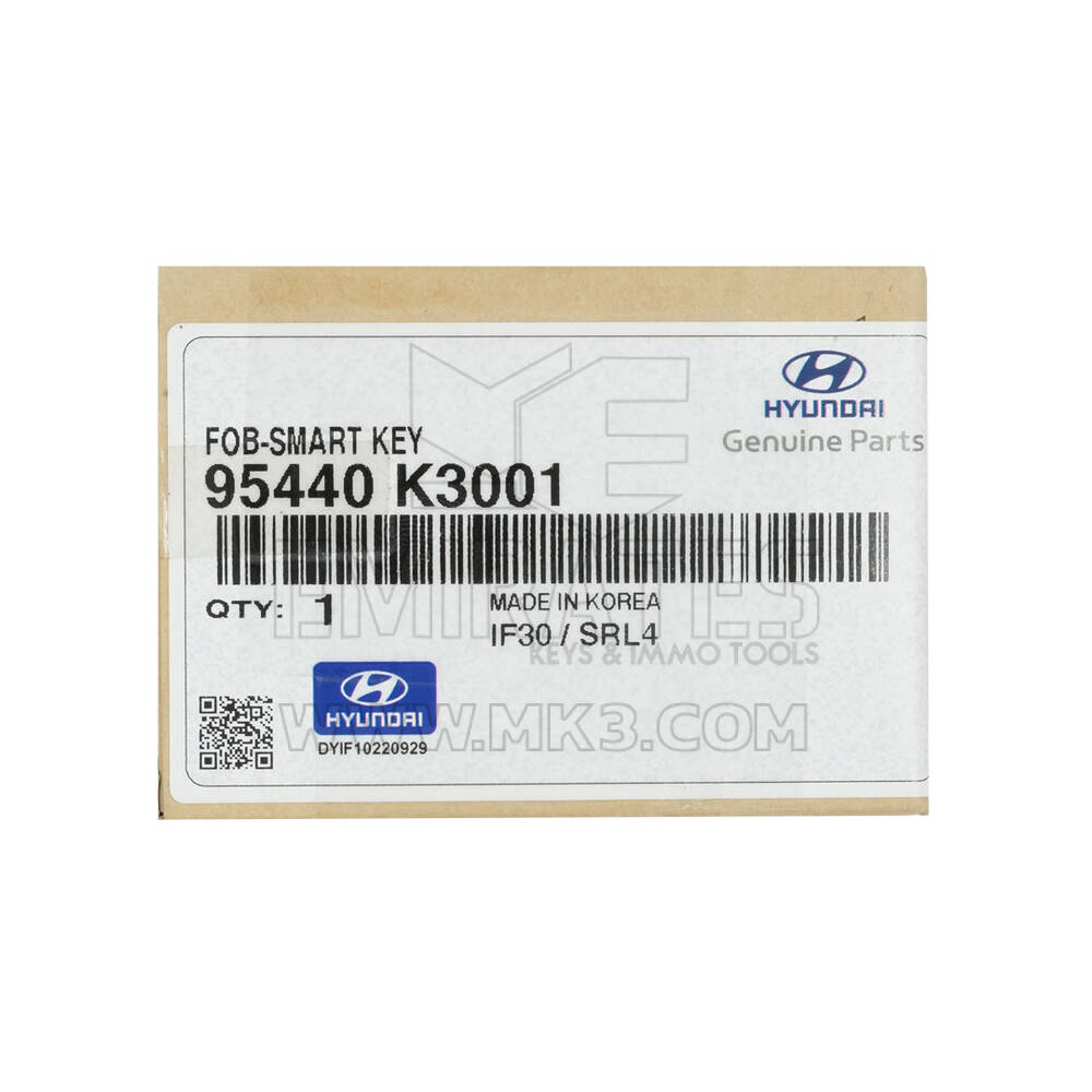 Yeni Hyundai Venue 2020-2022 Orijinal / OEM Akıllı Uzaktan Anahtar 3 Düğme 433MHz OEM Parça Numarası: 95440-K3001 | Emirates Anahtarları