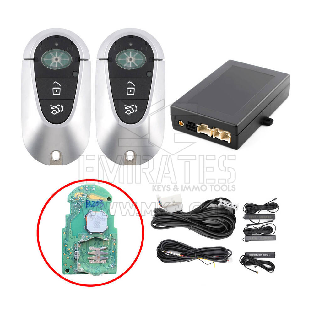 Kit d'entrée sans clé pour voitures Mercedes, fonctionne avec le bouton de démarrage OEM d'usine (ajouter une clé) ESW309C01-N-PP-BE3