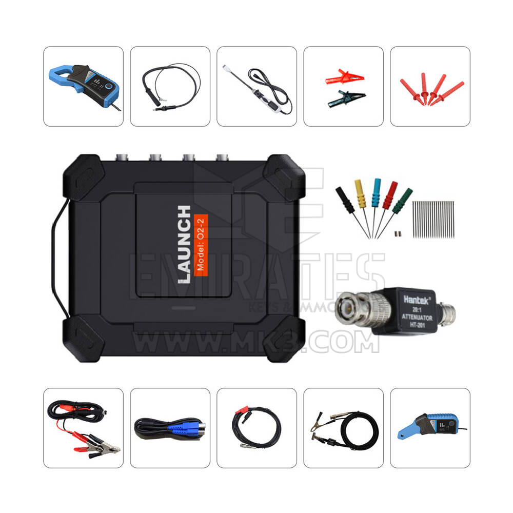 Nuevo Lanzamiento X431 O2-2 Analizador Scopebox Avanzado Probador Scopebox Digital de 4 Canales Puerto USB Funciona con X431 PAD VII, PAD V, PAD III (4 Canales) | Cayos de los Emiratos