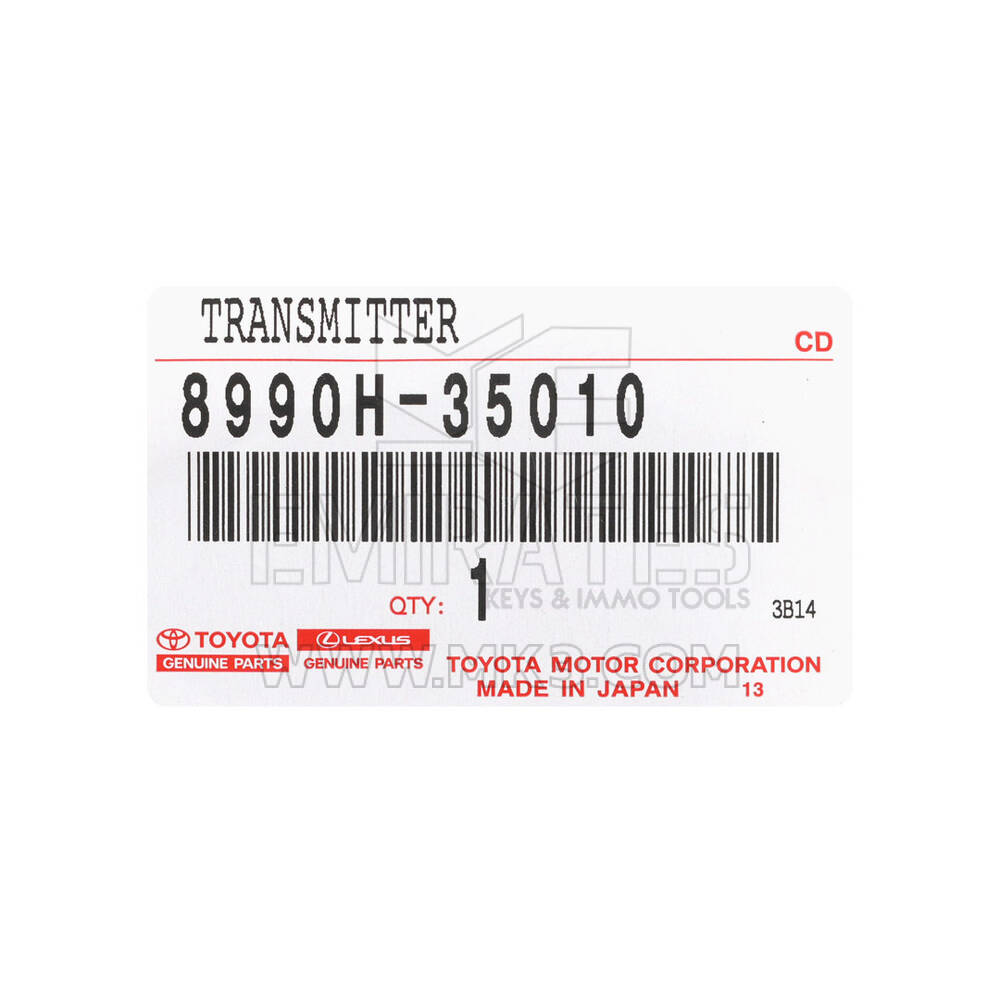 New Toyota 4Runner 2022 Genuine / OEM Smart Remote Key 2+1 Buttons s312.11/314.35MHz OEM Part Number: 8990H-35010 , 8990H-35010 - FCC ID: HYQ14FLA | Emirates Keys