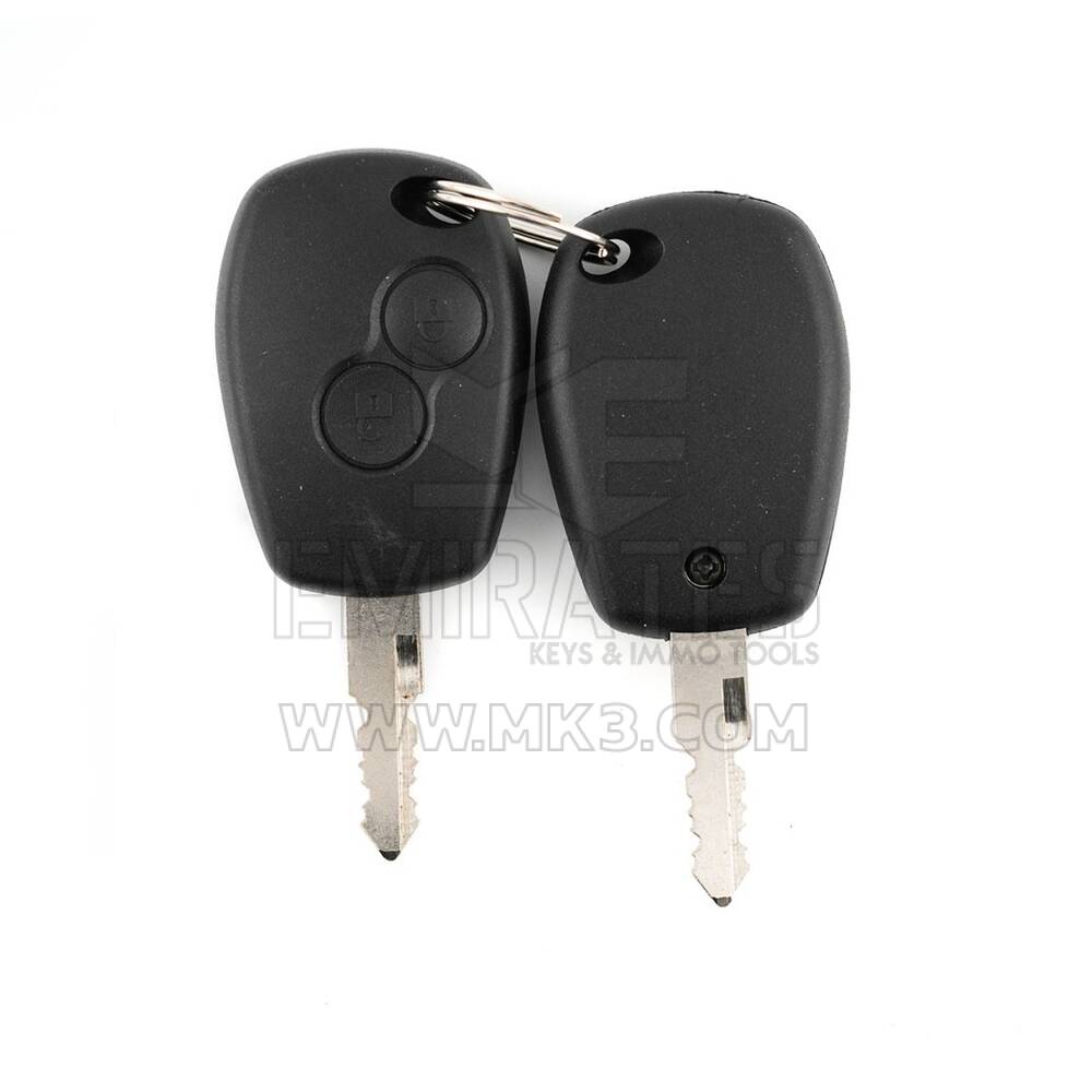 New Aftermarket Renault Clio Dacia Logan Sandero Ignition Lock 2 x Plastic Keys with Remote Button 4 Pin Compatible Part Number: 6001546809 / 806013230R | Emirates Keys